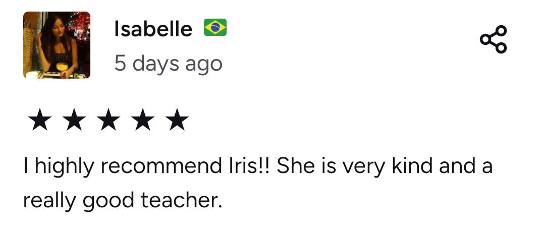 Fünf-Sterne-Bewertung von Isabelle